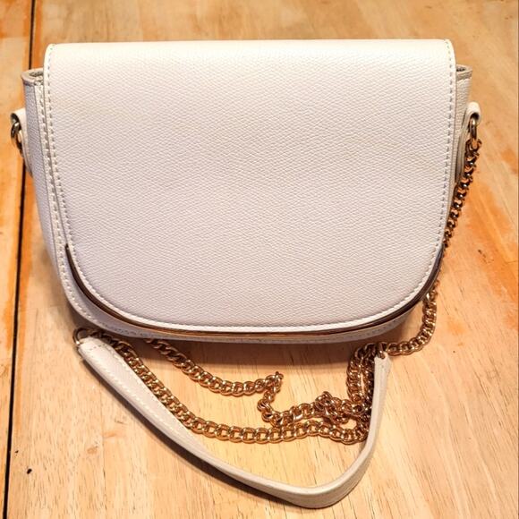 H&M SMALL CROSSBODY PURSE – OFF-WHITE – GOLD COLOR CHAIN STRAP – ELEGANT STYLE - Picture 4 of 10